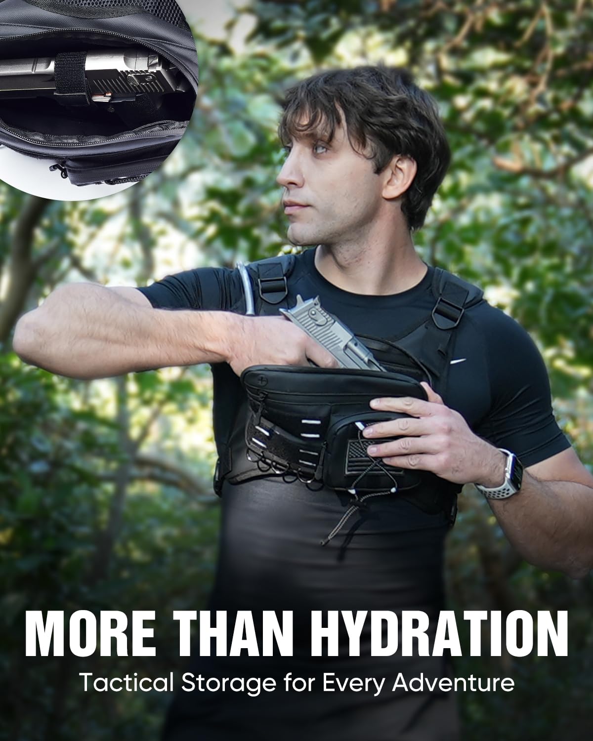Lightweight Running Hydration Vest with 2L Water Bladder