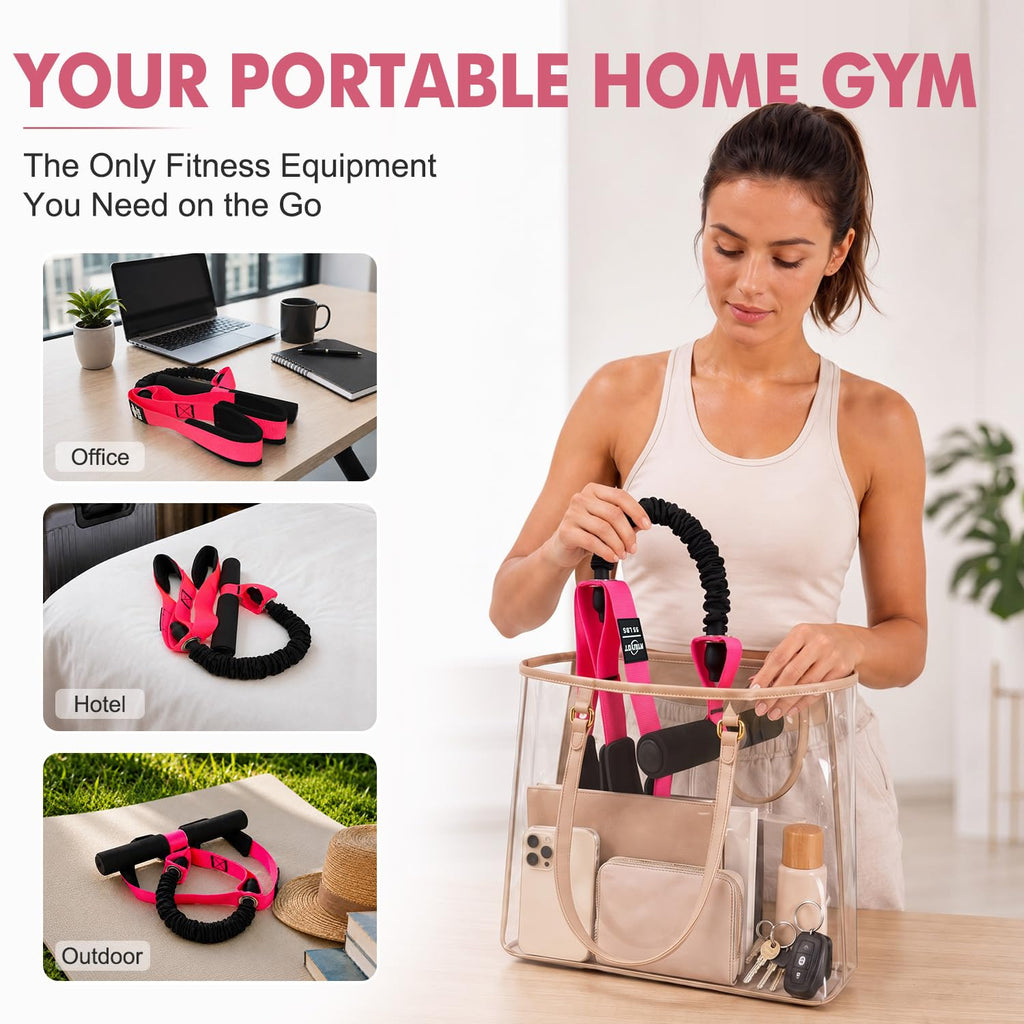 Pedal Resistance Band with Handles for Home Gym Workouts