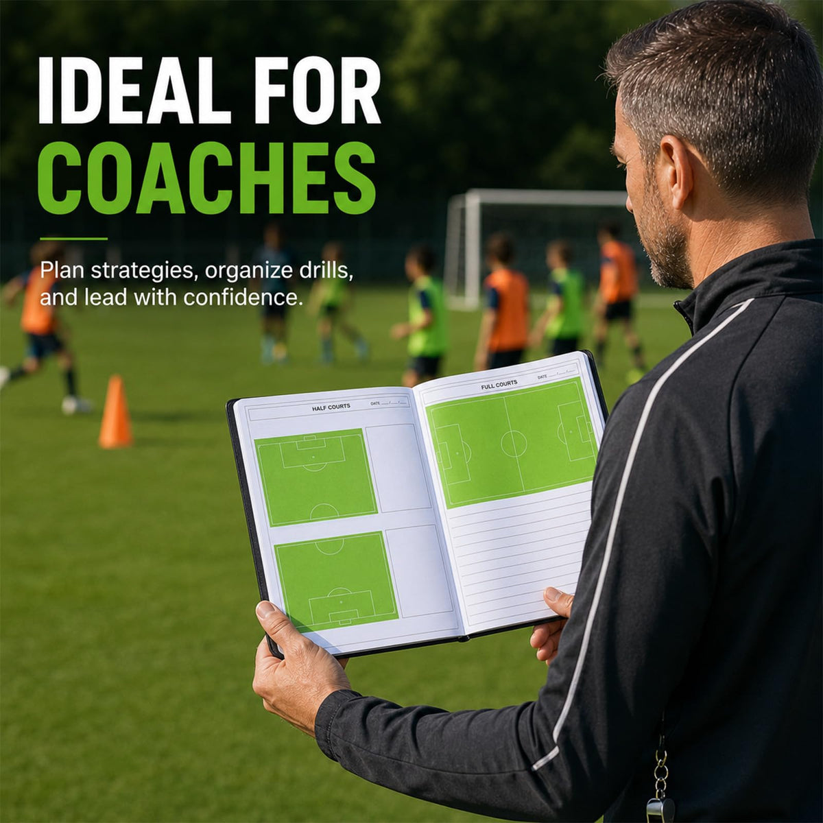 Soccer Coach Playbook & Practice Planner Notebook