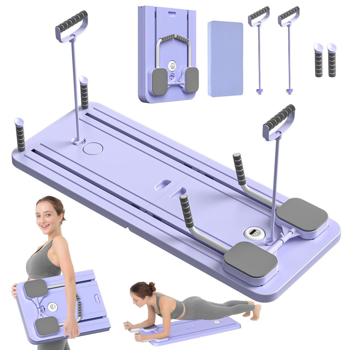 5-in-1 Foldable Pilates Reformer Board for Home Workouts