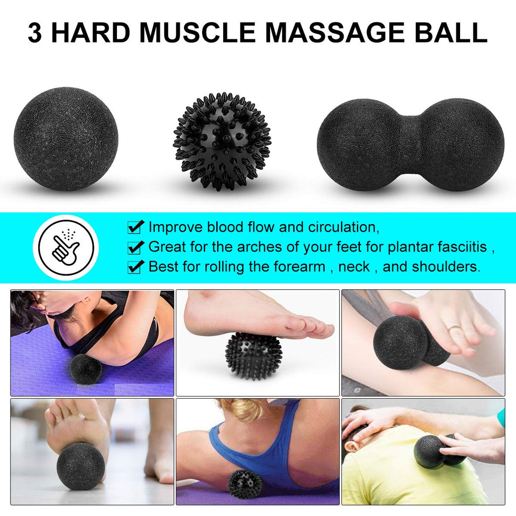 High-Density Foam Roller Set with Massage Stick & Balls