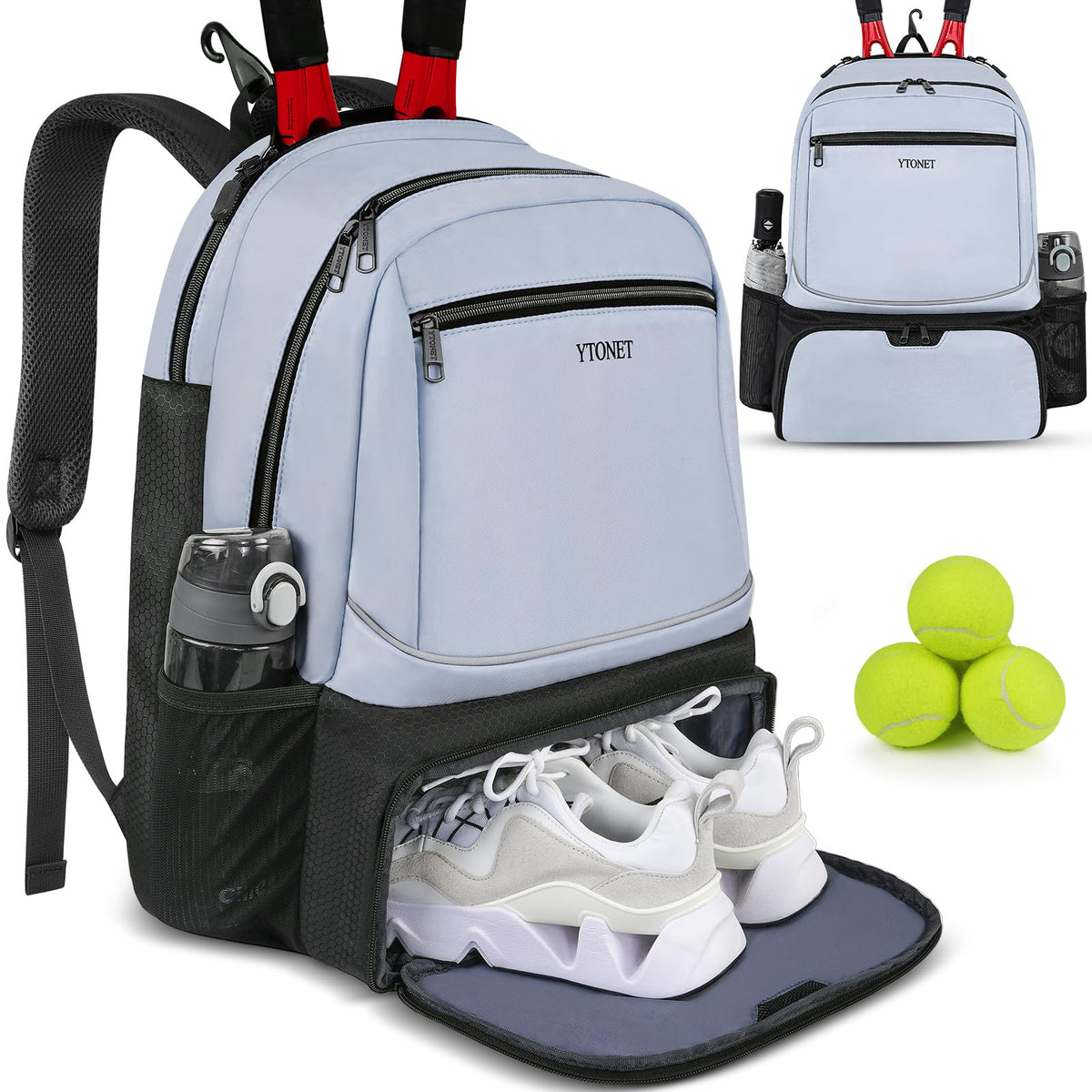Tennis Backpack for Men & Women with 2-Racket Capacity