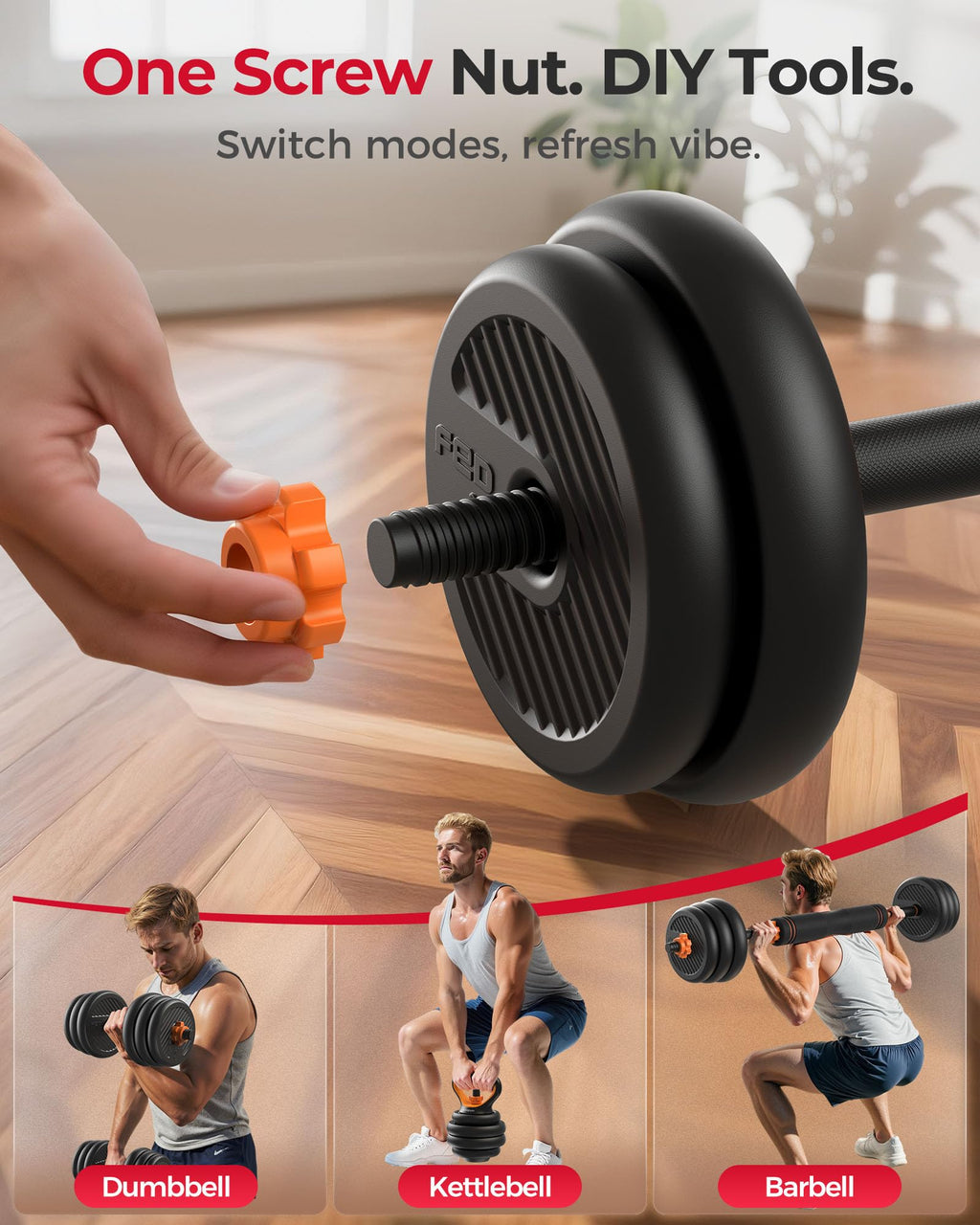 5-in-1 Adjustable Dumbbell Weight Set for Home Gym Training