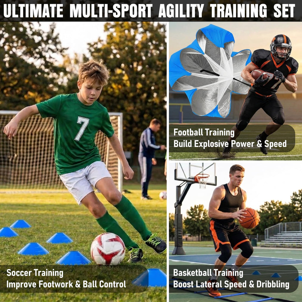 20ft Agility Speed Ladder for Athletic Training & Drills
