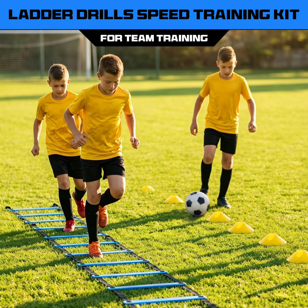 2-Pack 20ft Adjustable Agility Ladder Set for Speed Training
