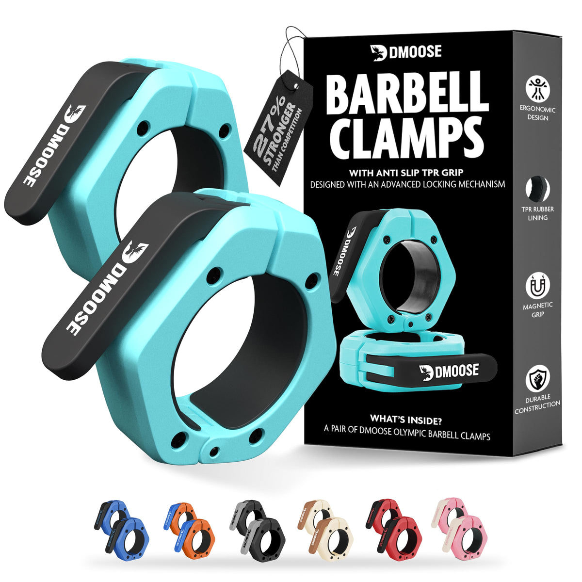 2-Inch Quick-Release Barbell Collars for Weightlifting – Pair