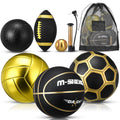 Official Size Multi-Sport Ball Set with Bag & Pump