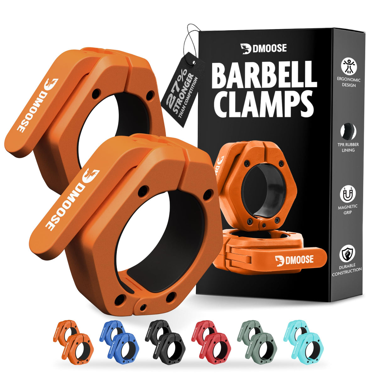2-Inch Quick-Release Barbell Collars for Weightlifting – Pair