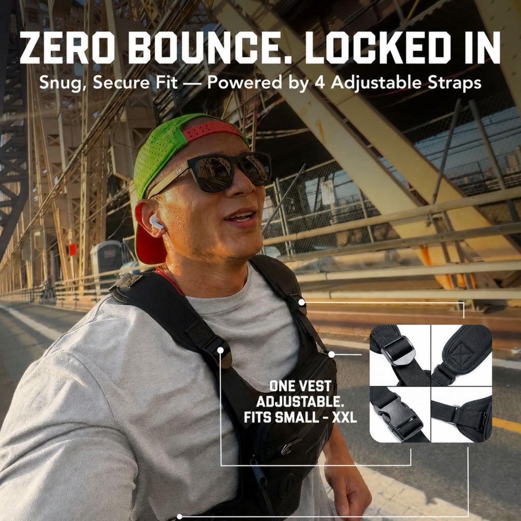 Water-Resistant Running Chest Pack with Reflective Detail