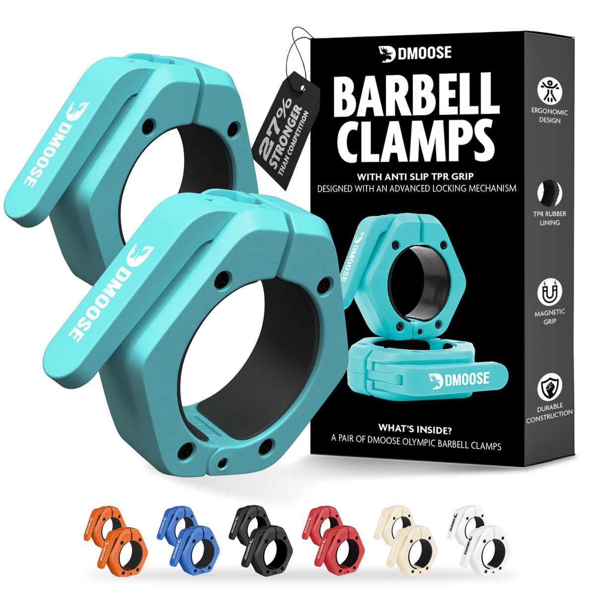 2-Inch Quick-Release Barbell Collars for Weightlifting – Pair
