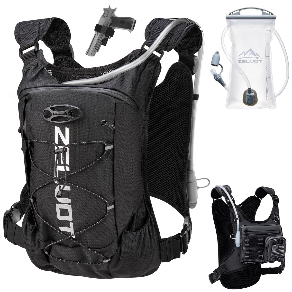Lightweight Running Hydration Vest with 2L Water Bladder