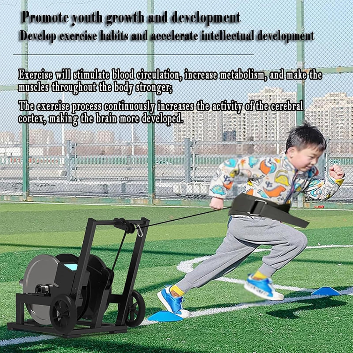 100M Adjustable Resistance Trainer with Digital Display for Athletes