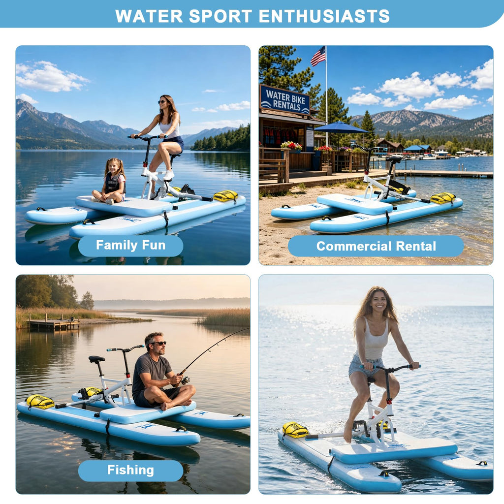 Inflatable Water Bicycle Pedal Boat for Lakes & Recreation