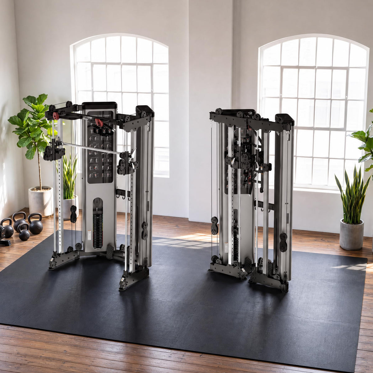 Foldable Smith Machine with 400 lb Weight Stack & Pulley System