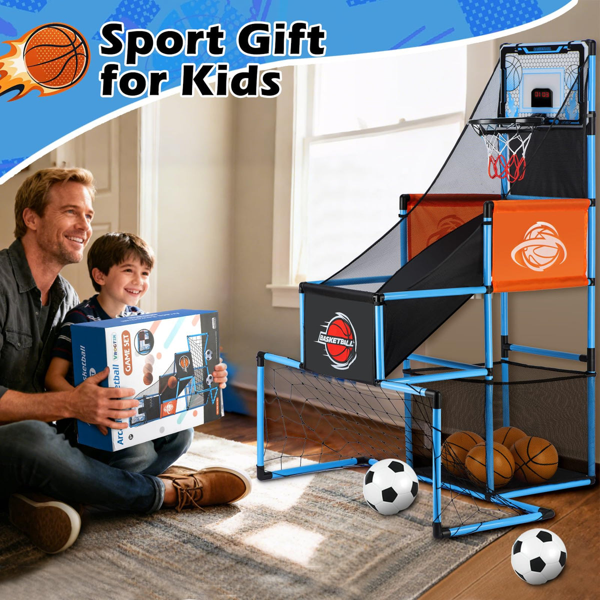 Kids Basketball Arcade Game for Indoor Shooting Practice