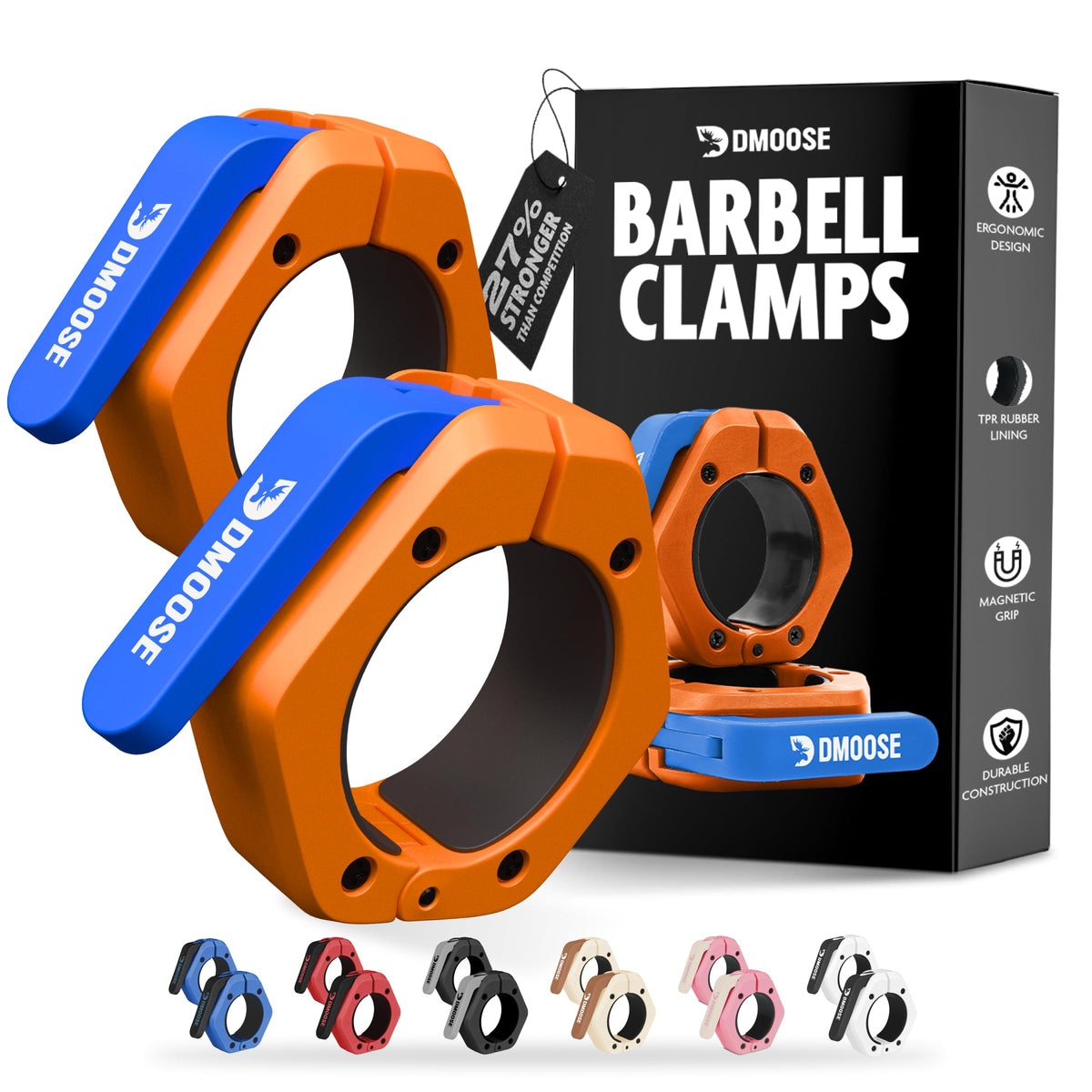 2-Inch Quick-Release Barbell Collars for Weightlifting – Pair