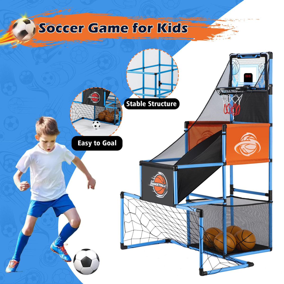 Kids Basketball Arcade Game for Indoor Shooting Practice