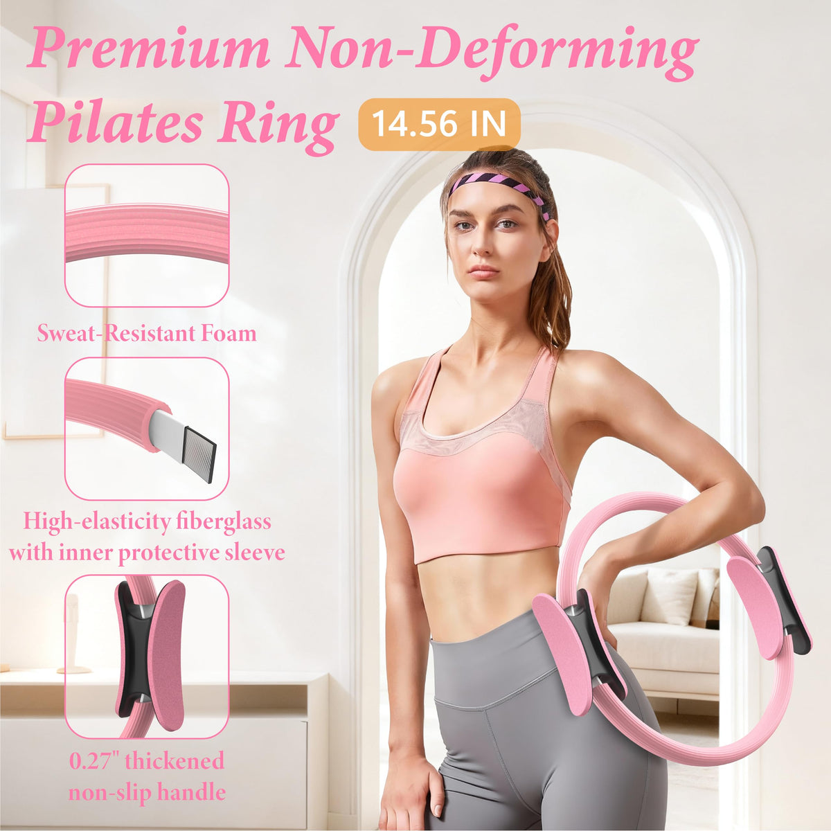 Pilates Ring & Ball Kit for Home, Gym & Travel Workouts