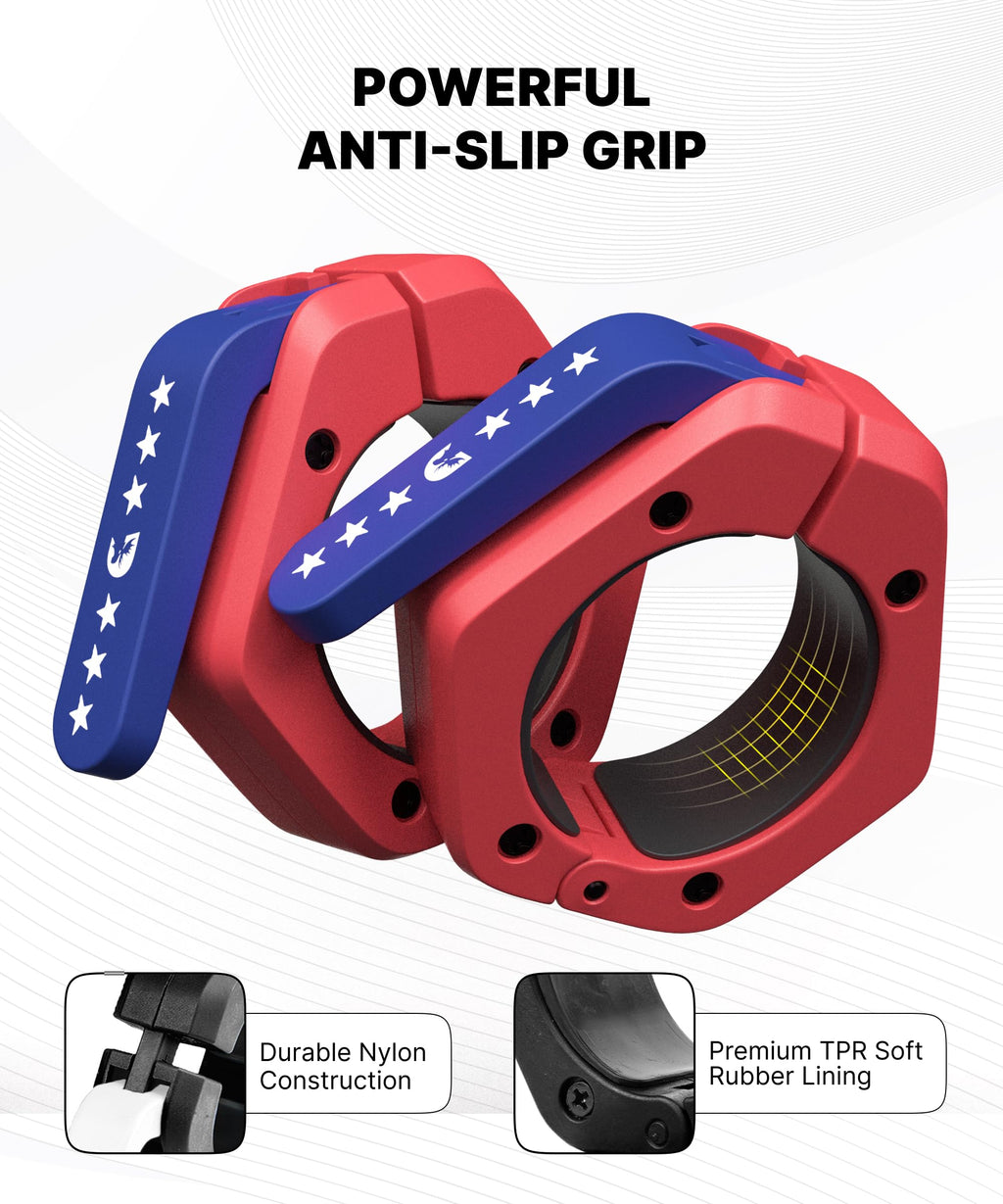 2-Inch Quick-Release Barbell Collars for Weightlifting – Pair