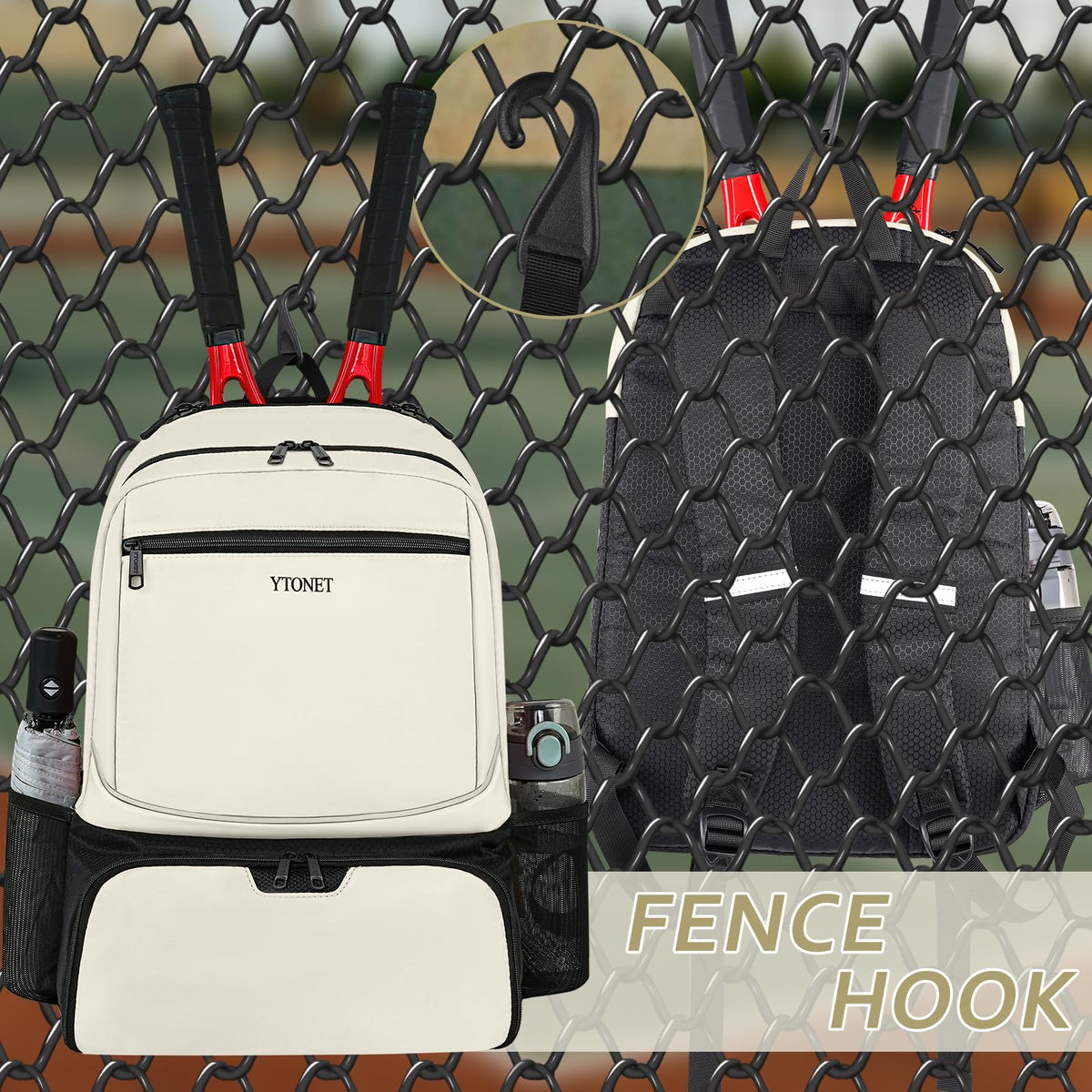 Tennis Backpack for Men & Women with 2-Racket Capacity