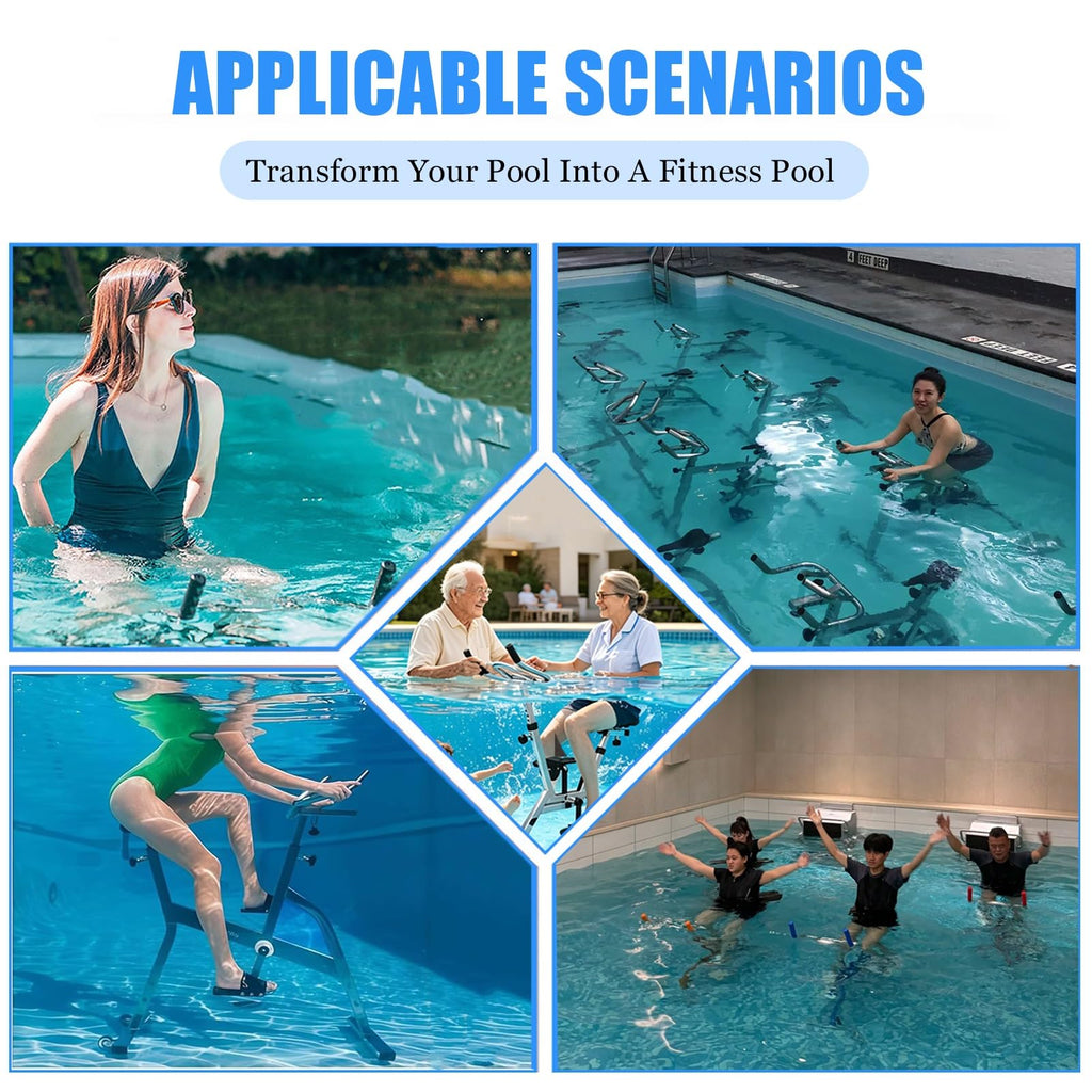 Adjustable Stainless Steel Aquabike for Pool Fitness Training