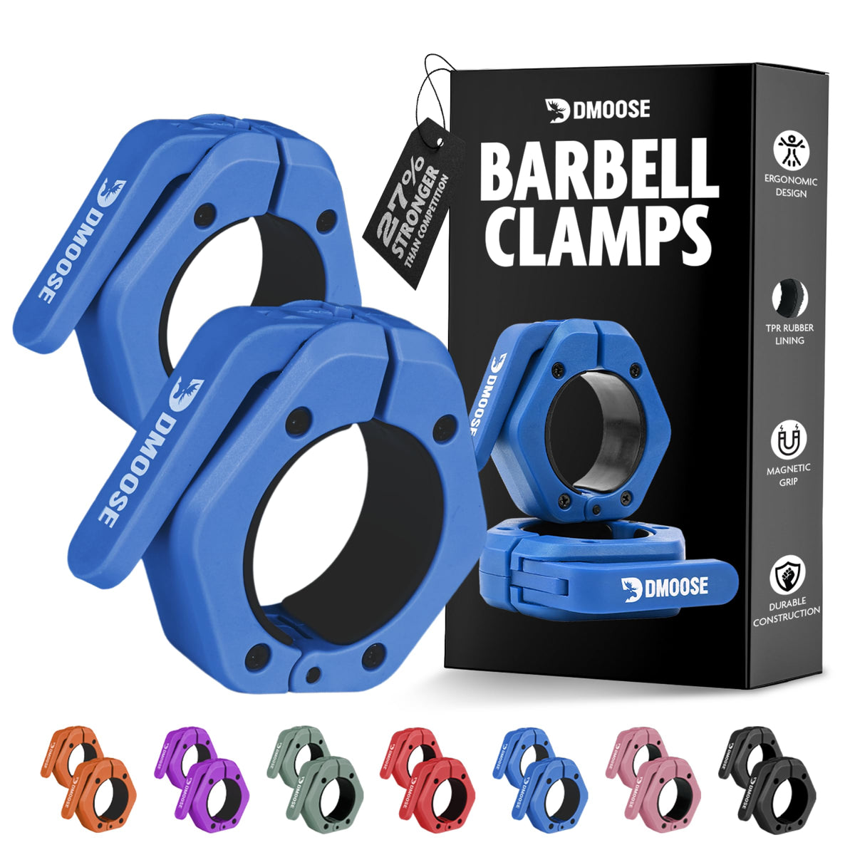 2-Inch Quick-Release Barbell Collars for Weightlifting – Pair