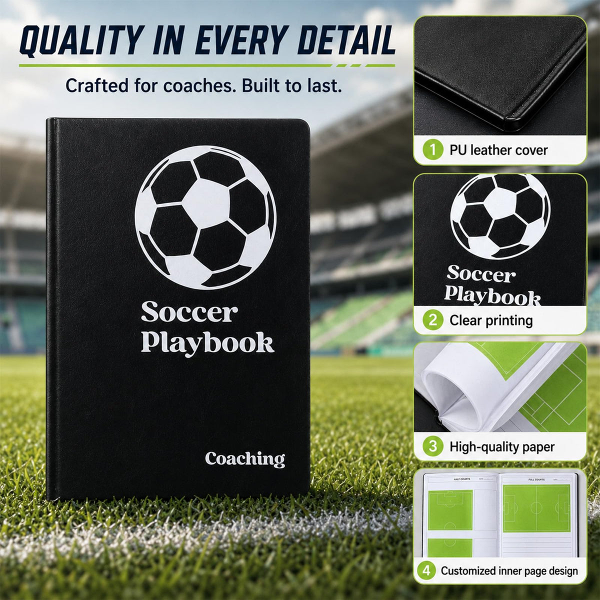 Soccer Coach Playbook & Practice Planner Notebook