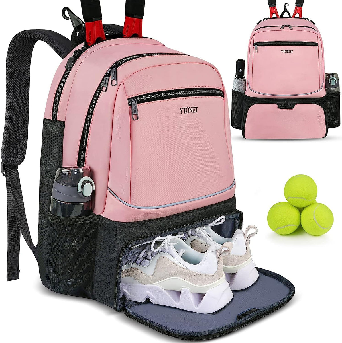 Tennis Backpack for Men & Women with 2-Racket Capacity