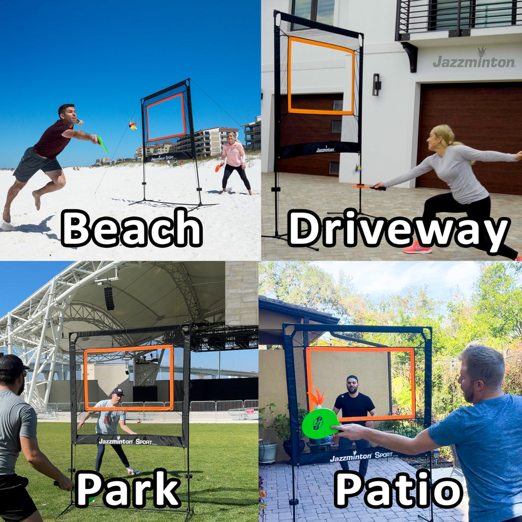 Indoor & Outdoor Paddle Game Set with Net for Family Play