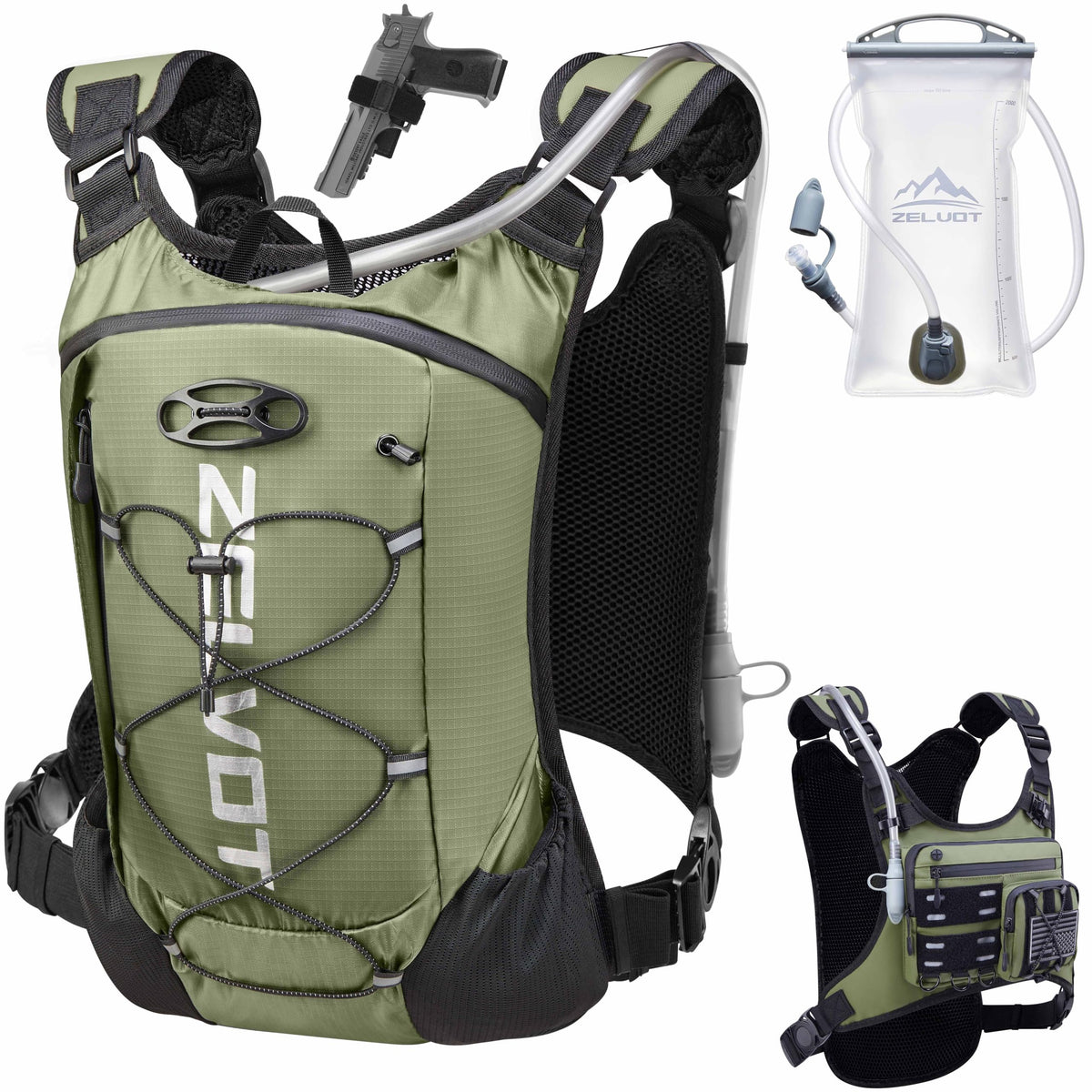 Lightweight Running Hydration Vest with 2L Water Bladder