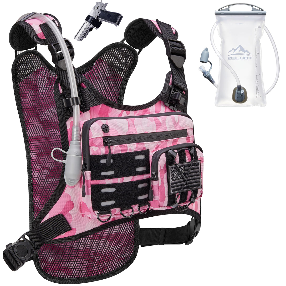 Lightweight Running Hydration Vest with 2L Water Bladder
