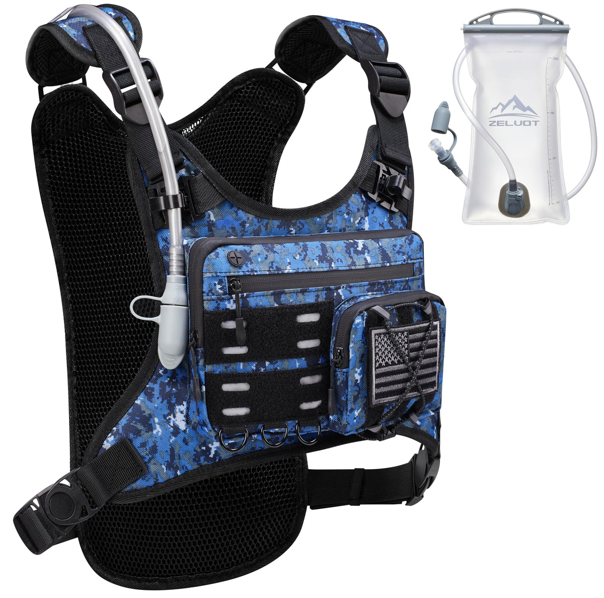 Lightweight Running Hydration Vest with 2L Water Bladder