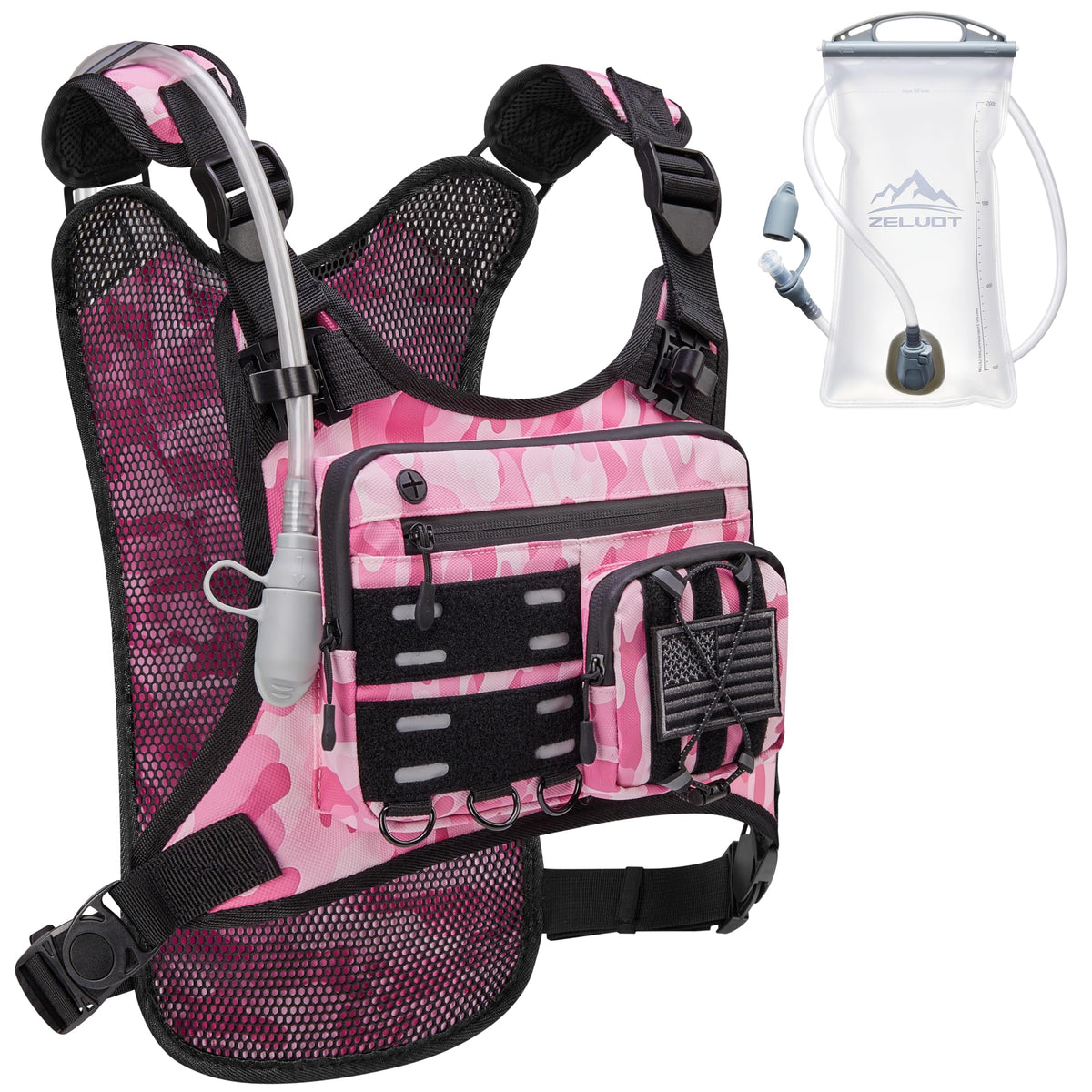 Lightweight Running Hydration Vest with 2L Water Bladder