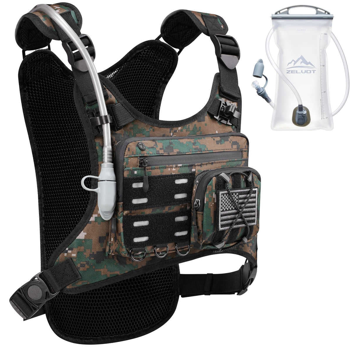 Lightweight Running Hydration Vest with 2L Water Bladder