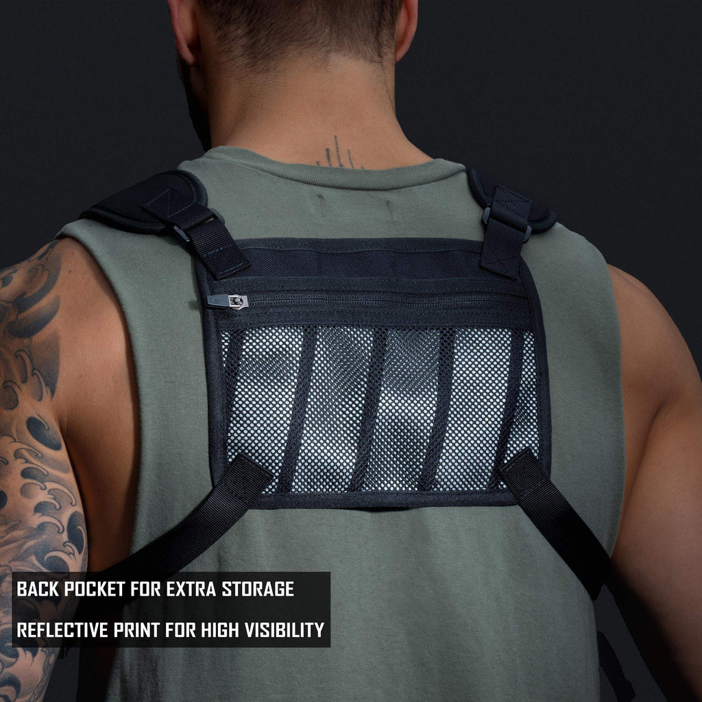 Water-Resistant Running Chest Pack with Reflective Detail