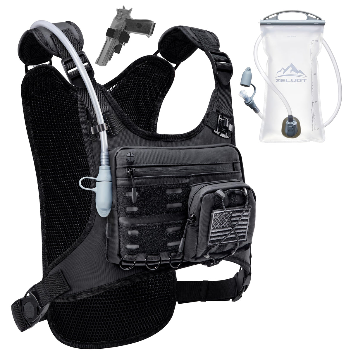 Lightweight Running Hydration Vest with 2L Water Bladder