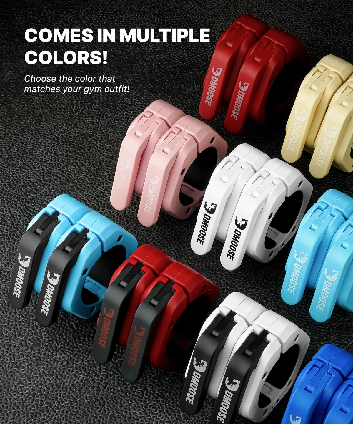 2-Inch Quick-Release Barbell Collars for Weightlifting – Pair