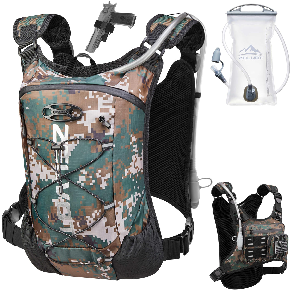 Lightweight Running Hydration Vest with 2L Water Bladder