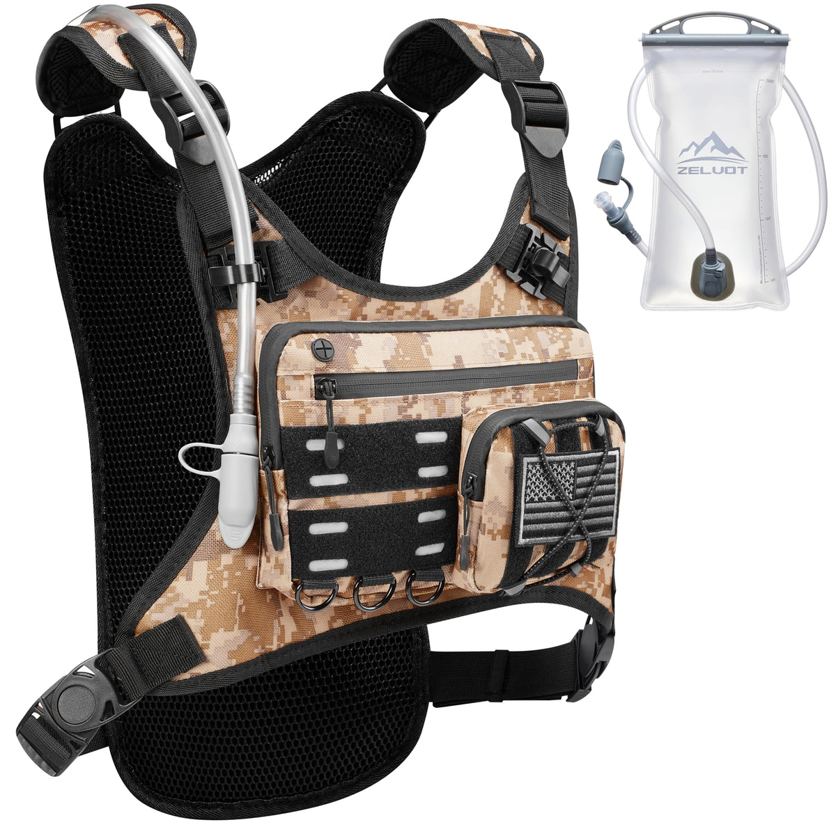 Lightweight Running Hydration Vest with 2L Water Bladder