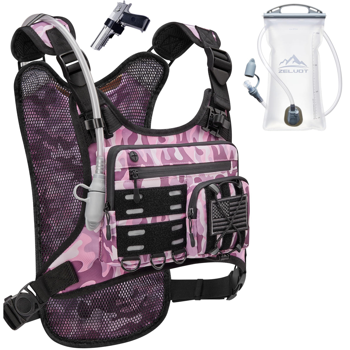 Lightweight Running Hydration Vest with 2L Water Bladder