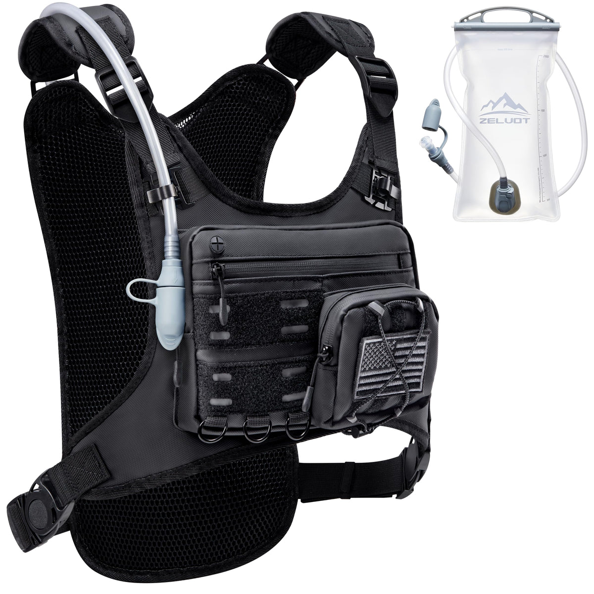 Lightweight Running Hydration Vest with 2L Water Bladder