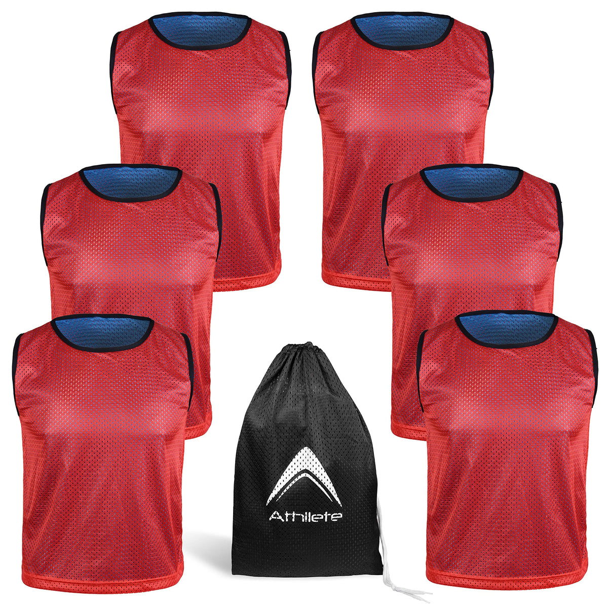 6-Pack Reversible Youth Basketball Practice Jersey Set