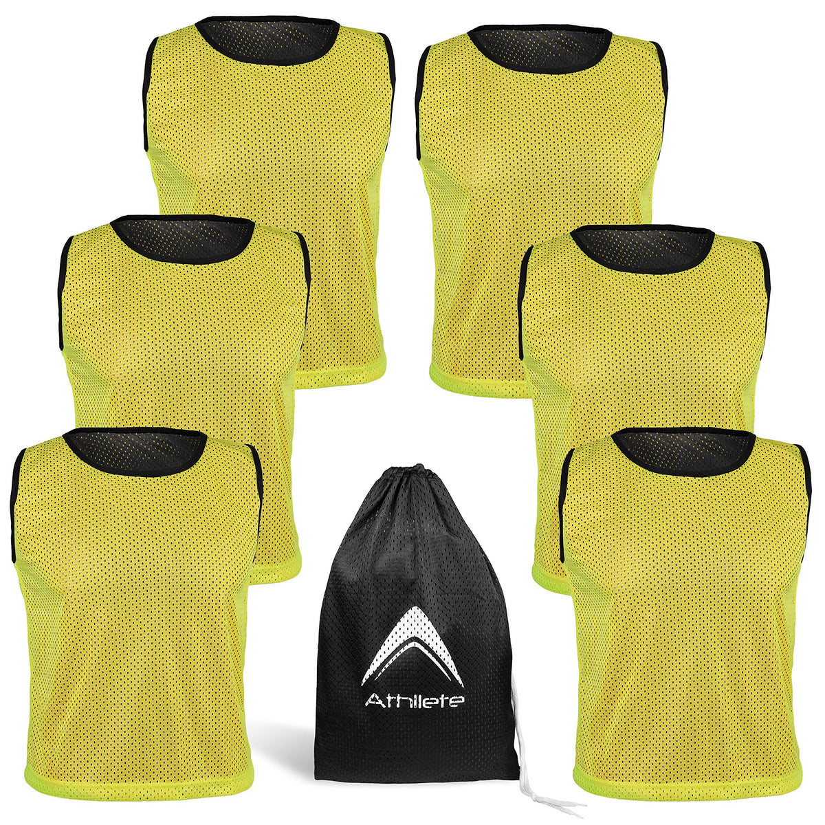 6-Pack Reversible Youth Basketball Practice Jersey Set